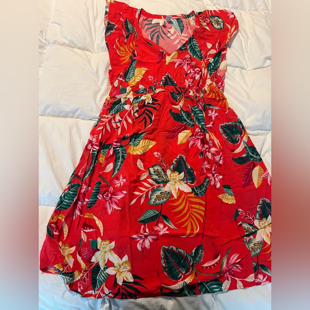 Maternity Tropical Floral Dress